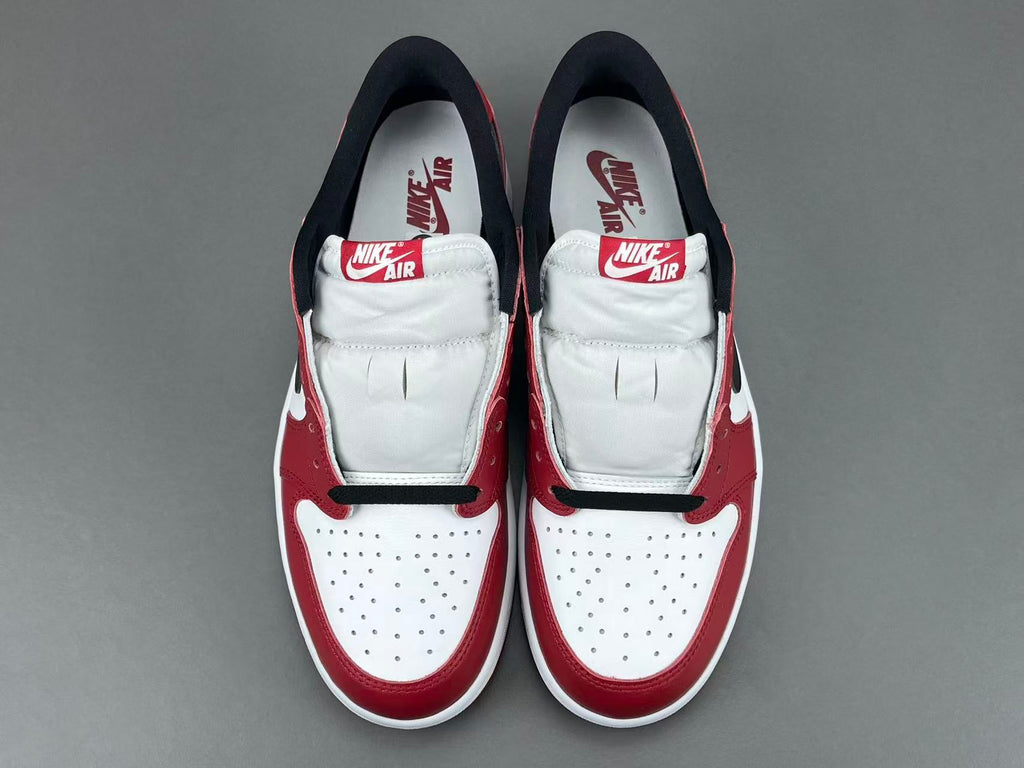 Air Jordan 1 Low OG "Black Muslin Varsity Red"