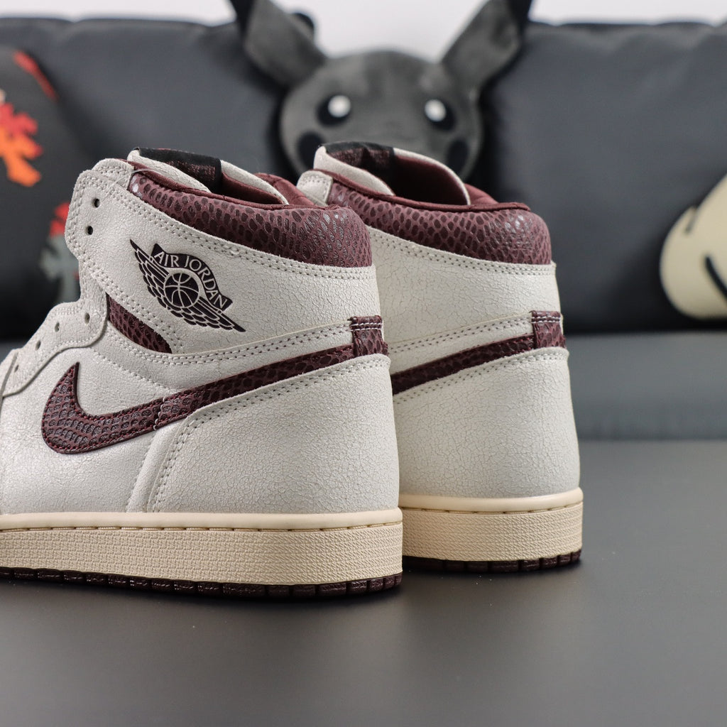 A Ma Maniére x Air Jordan 1 Sail and Burgundy