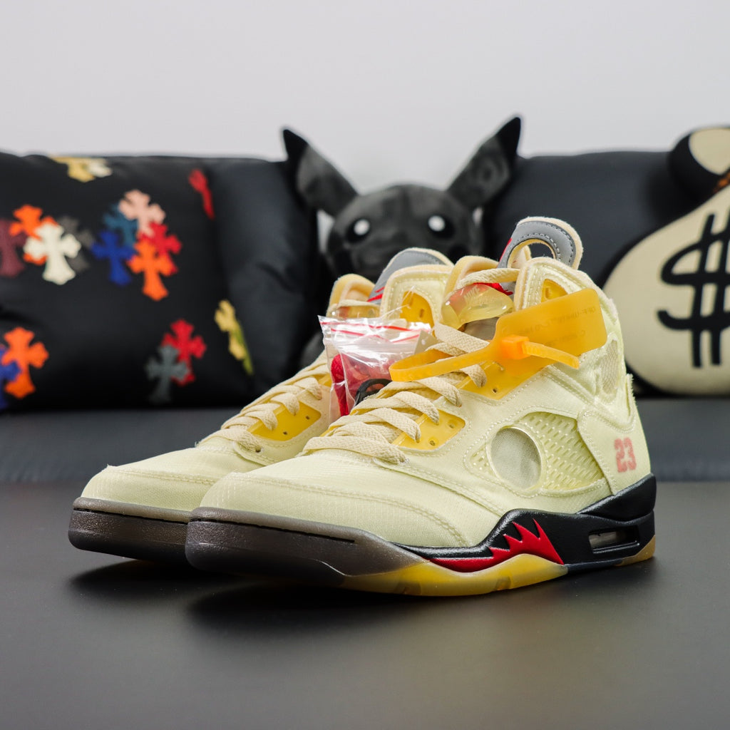 Off-white x Air Jordan Retro 5 SP "Sail"