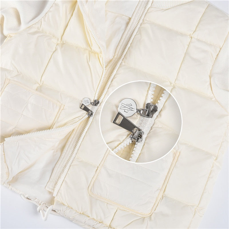 Knitted-panels puffer