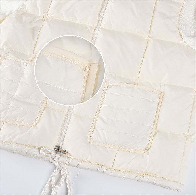 Knitted-panels puffer