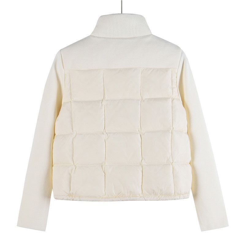 Knitted-panels puffer
