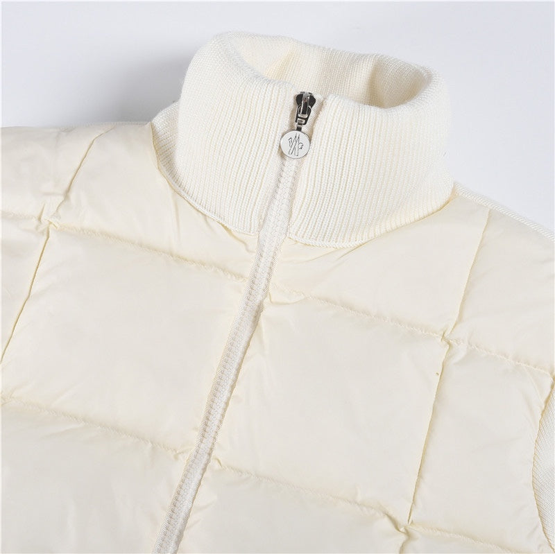 Knitted-panels puffer
