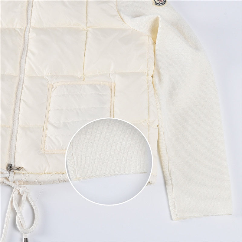 Knitted-panels puffer