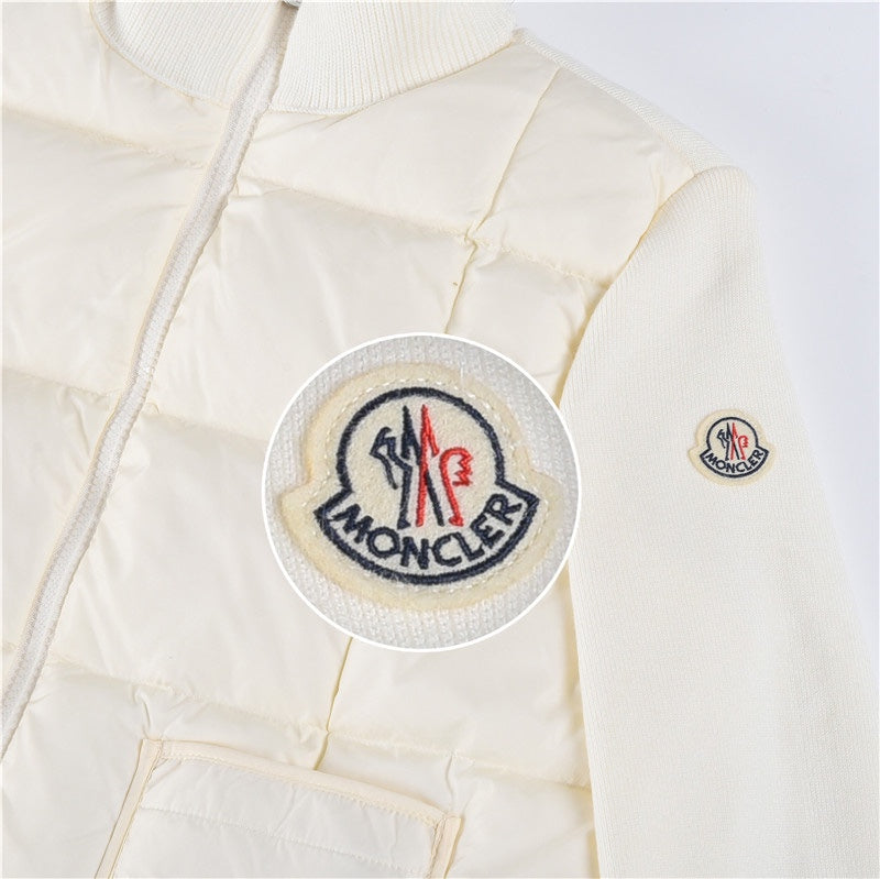 Knitted-panels puffer