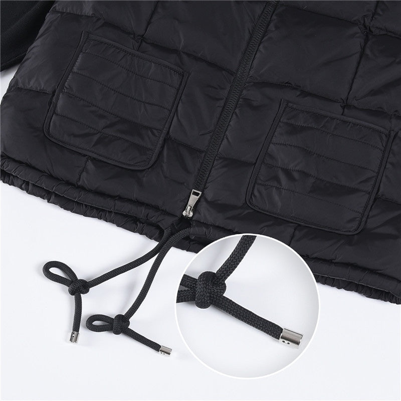 Knitted-panels puffer