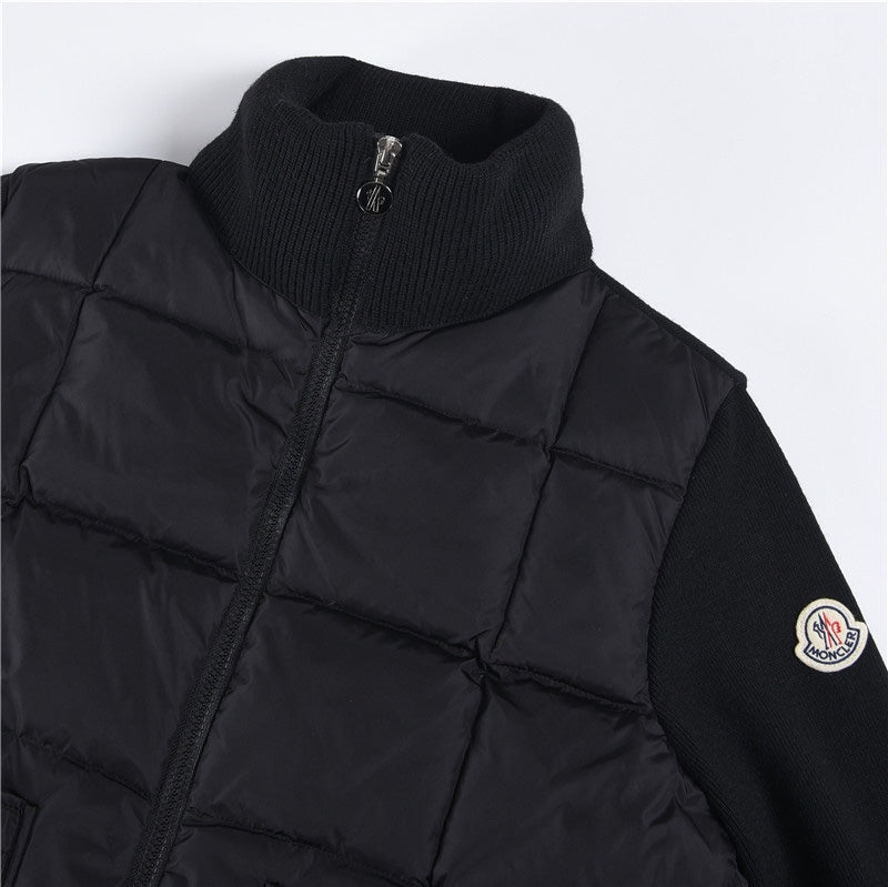Knitted-panels puffer