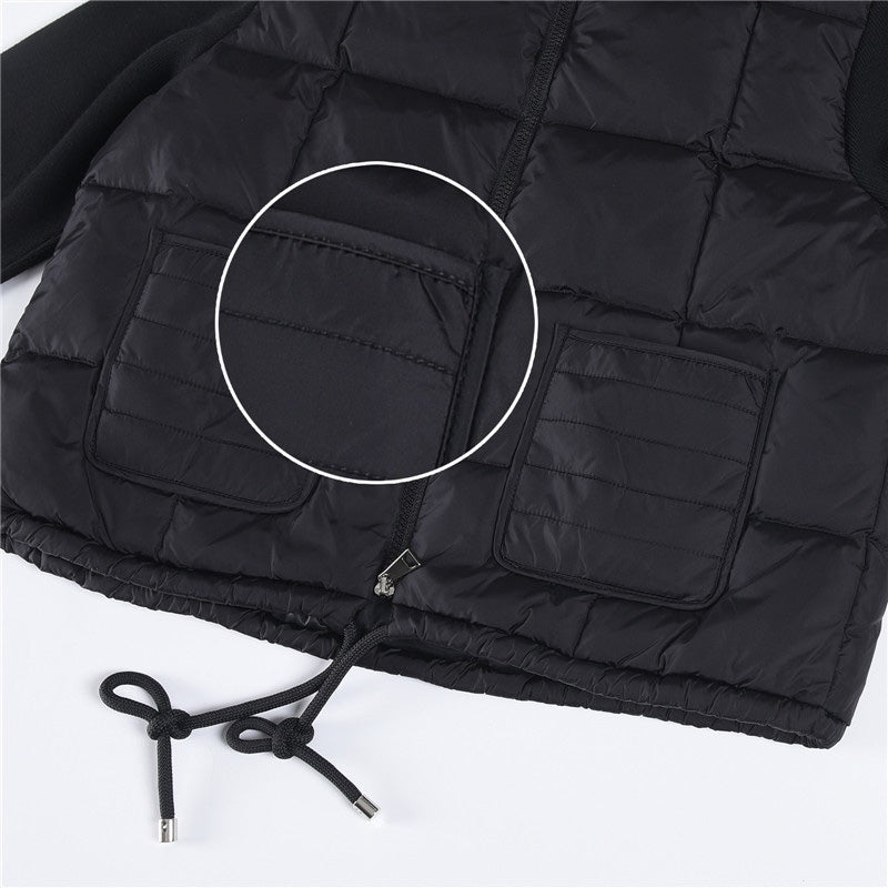 Knitted-panels puffer