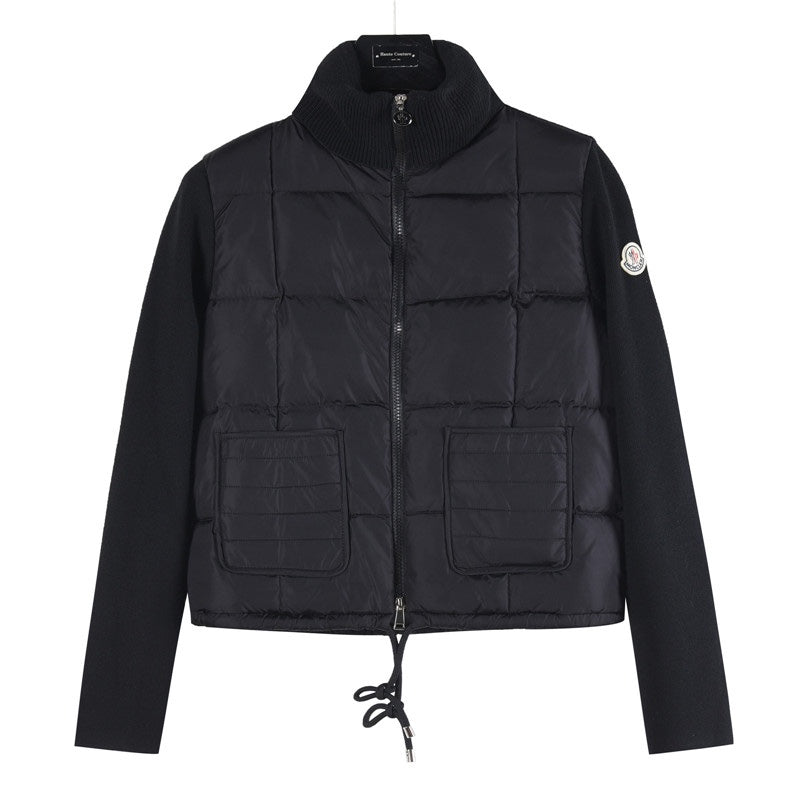 Knitted-panels puffer