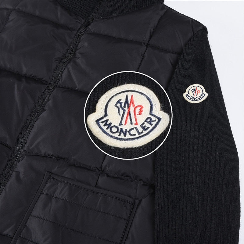 Knitted-panels puffer