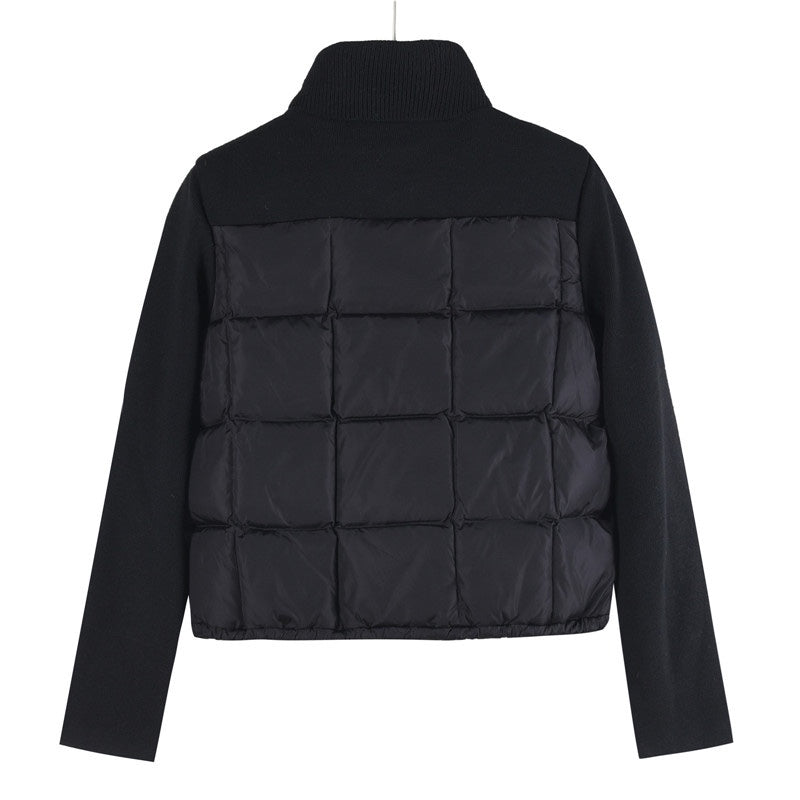 Knitted-panels puffer