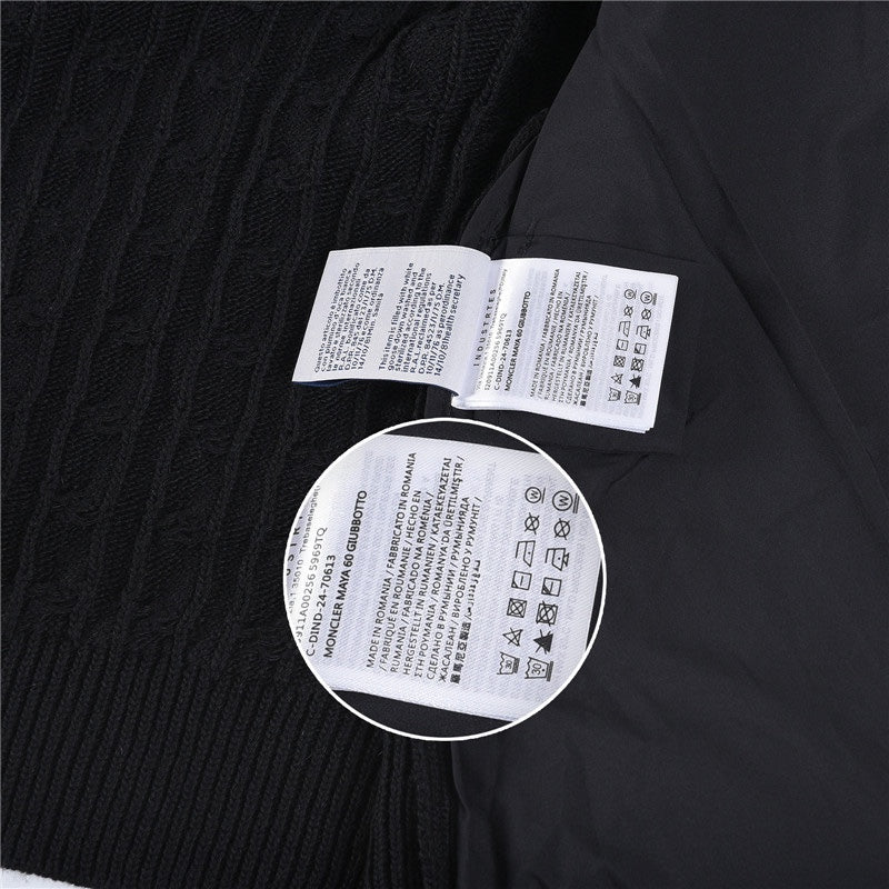 Knitted-panels puffer