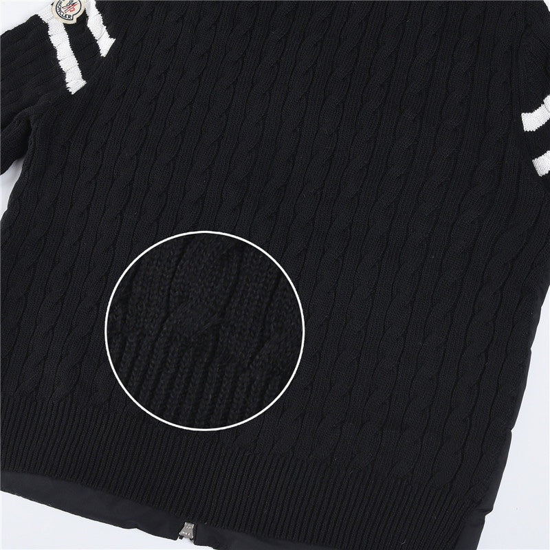 Knitted-panels puffer