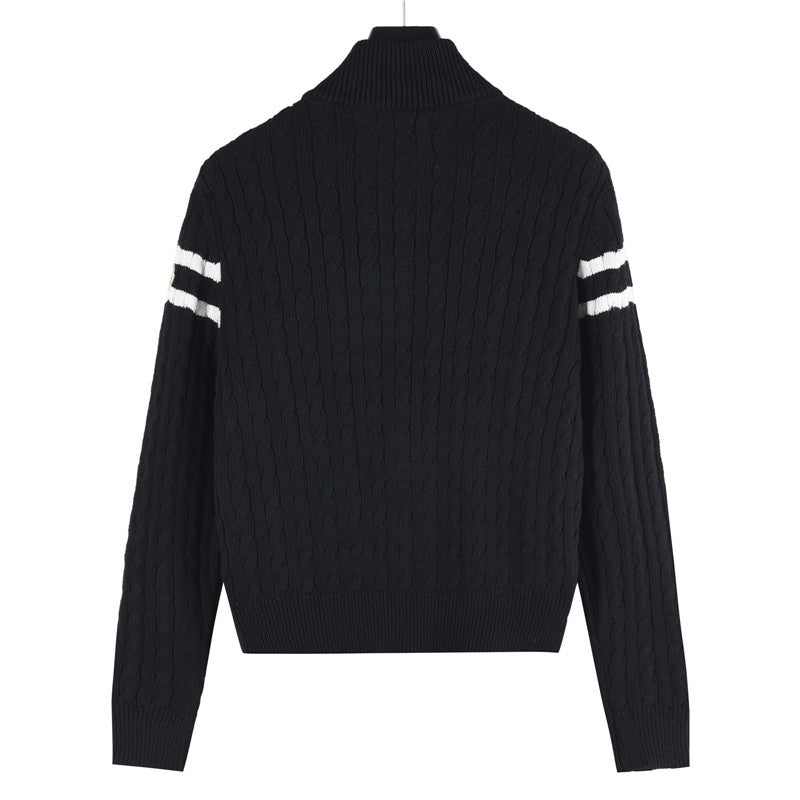 Knitted-panels puffer