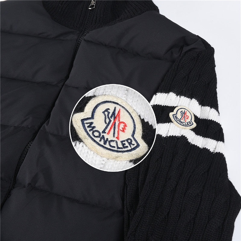 Knitted-panels puffer