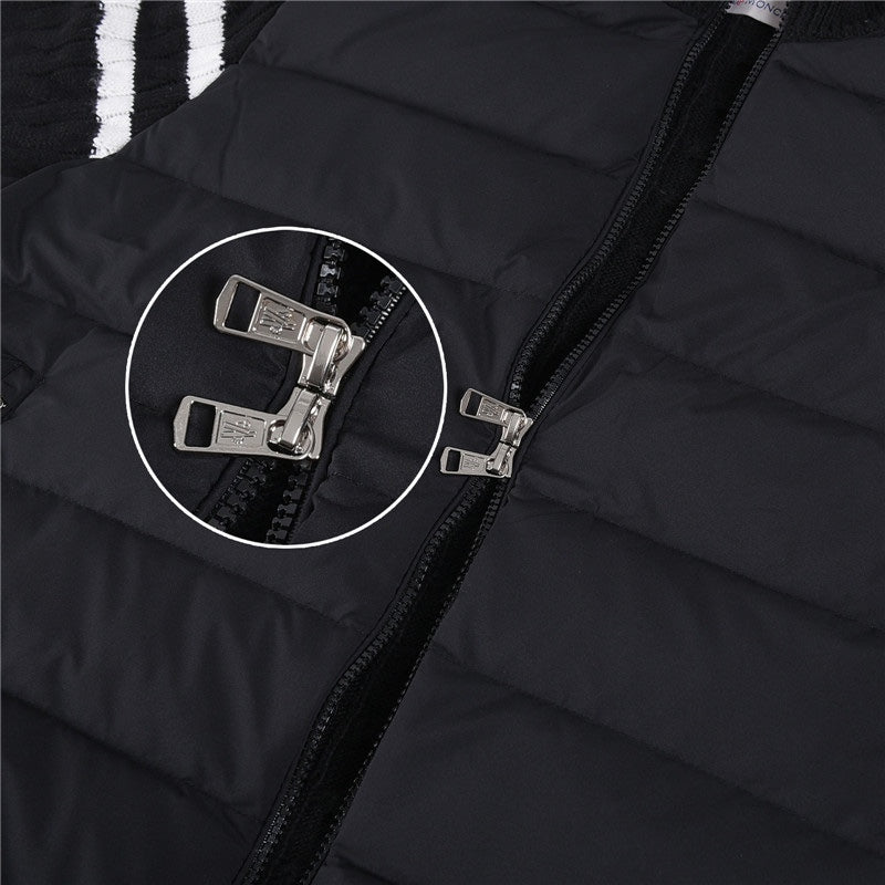 Knitted-panels puffer