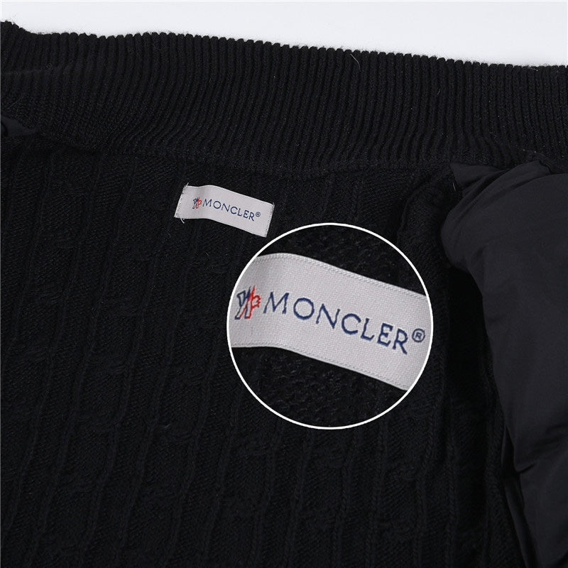 Knitted-panels puffer