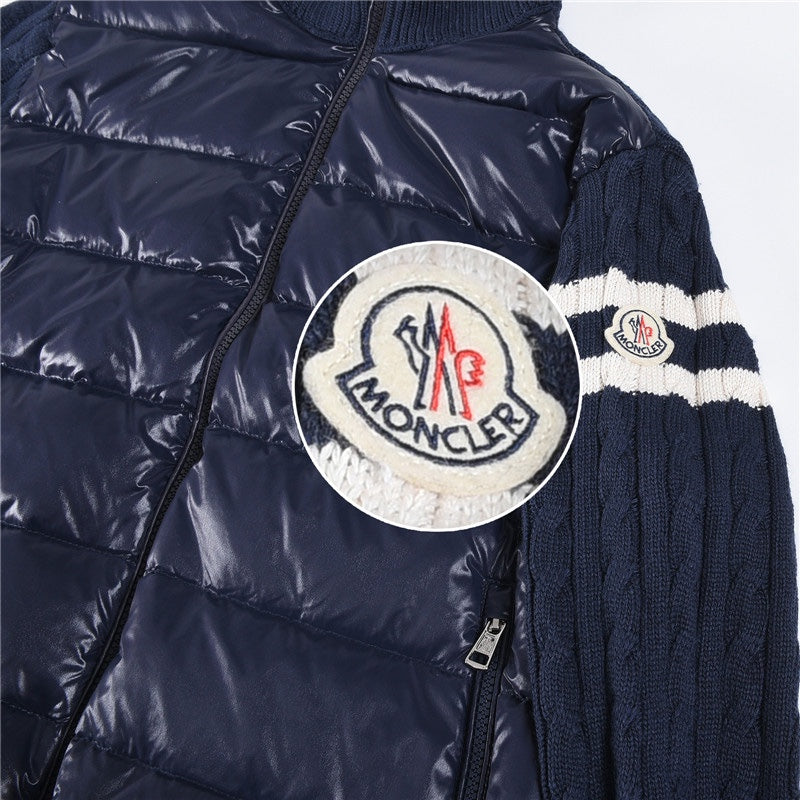 Knitted-panels puffer