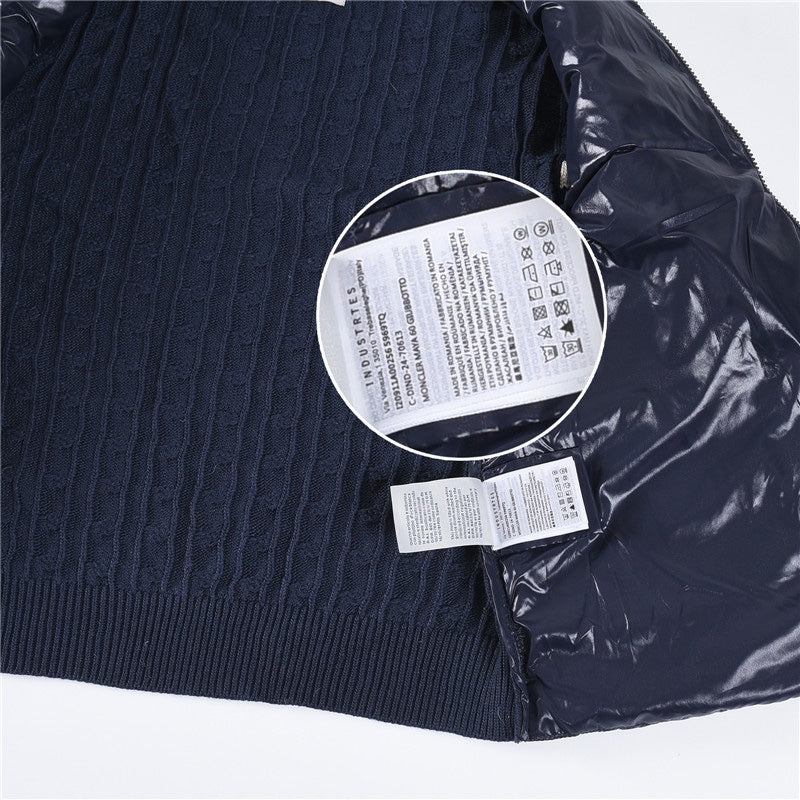 Knitted-panels puffer