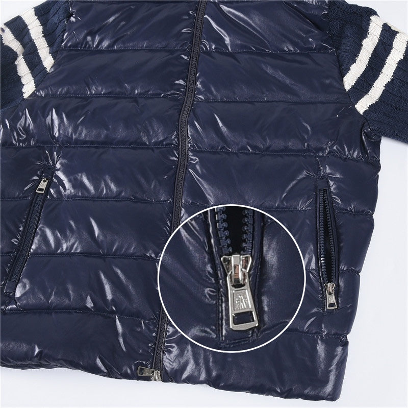 Knitted-panels puffer