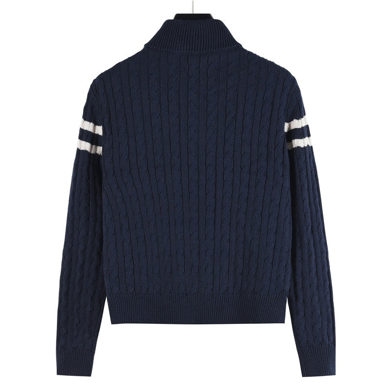 Knitted-panels puffer
