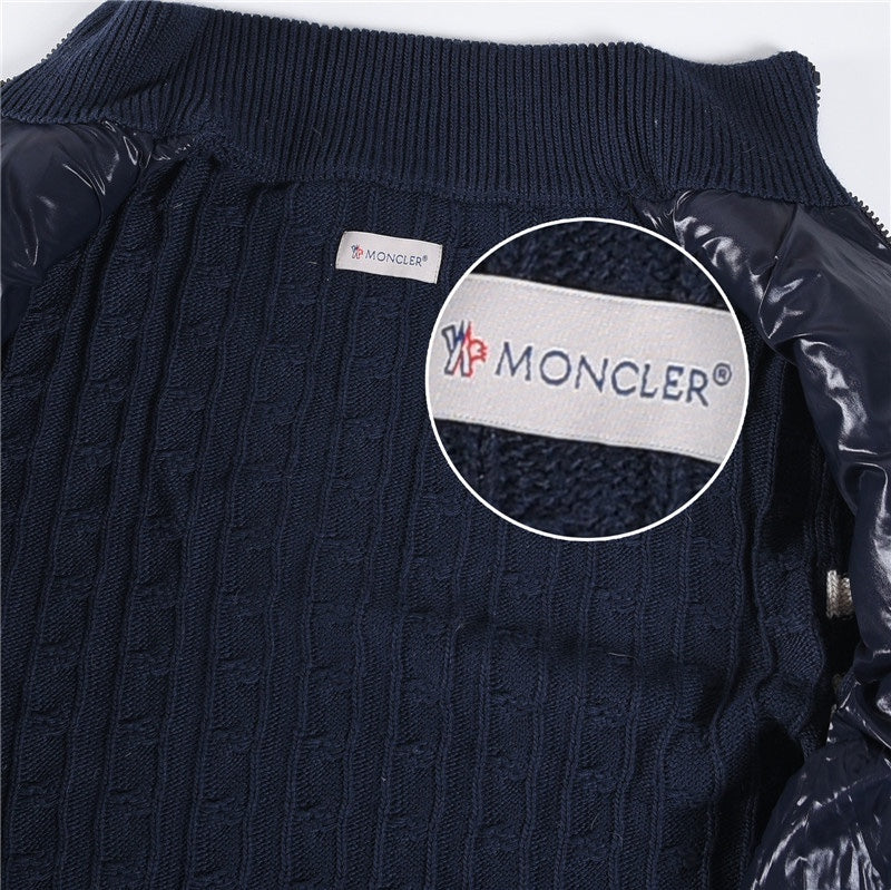 Knitted-panels puffer