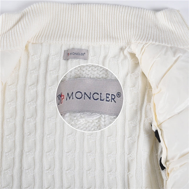 Knitted-panels puffer