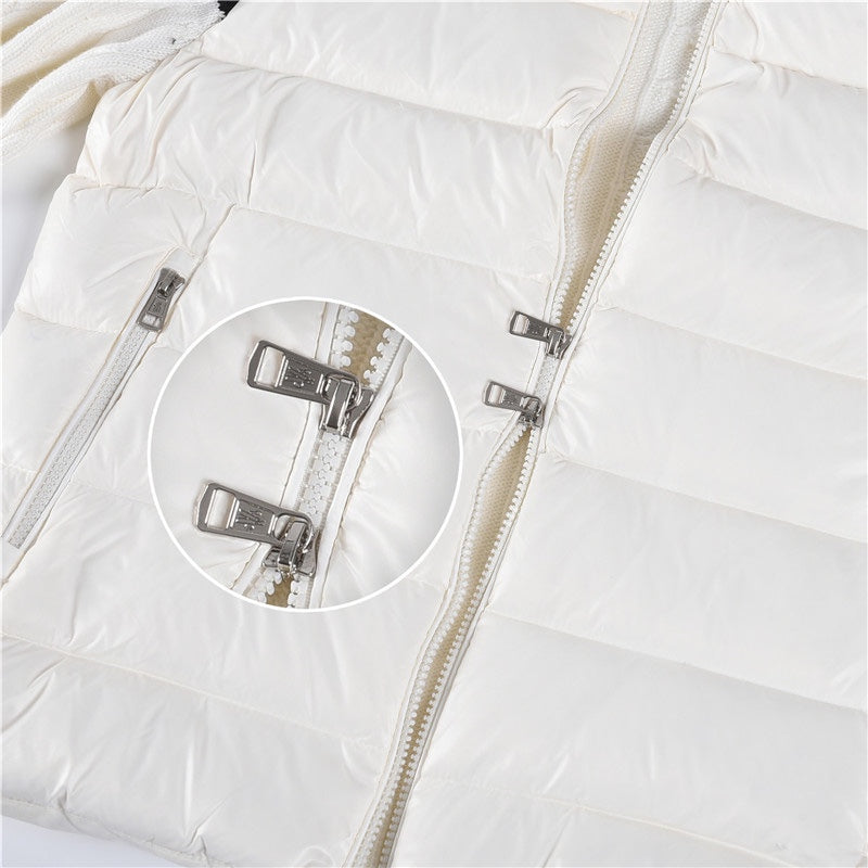 Knitted-panels puffer