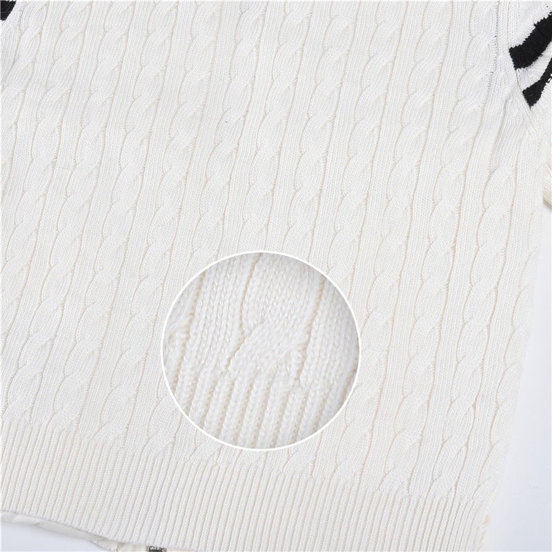 Knitted-panels puffer