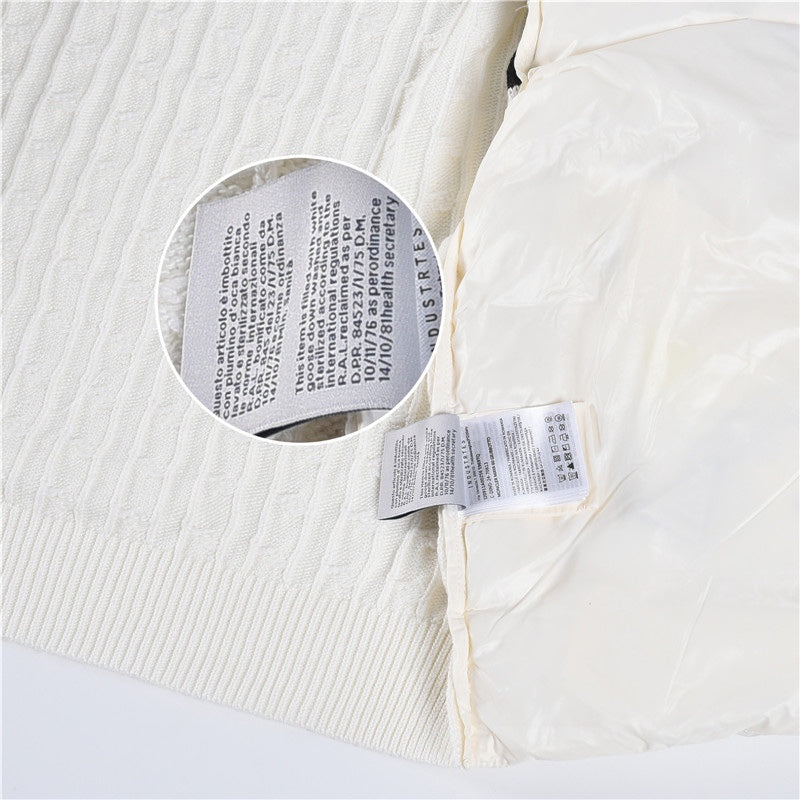 Knitted-panels puffer