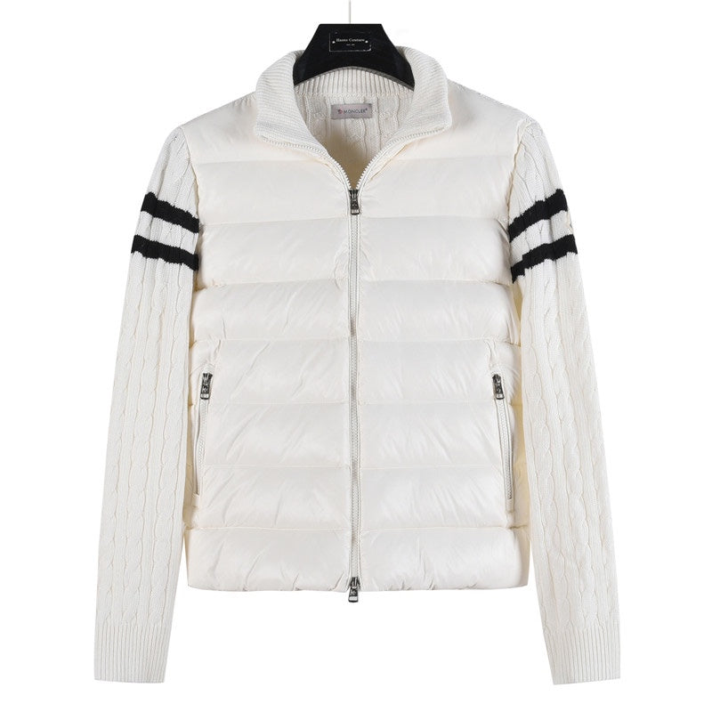 Knitted-panels puffer