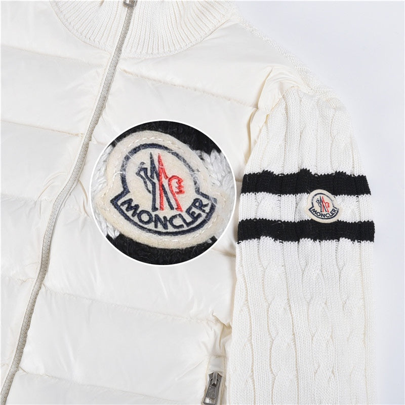 Knitted-panels puffer