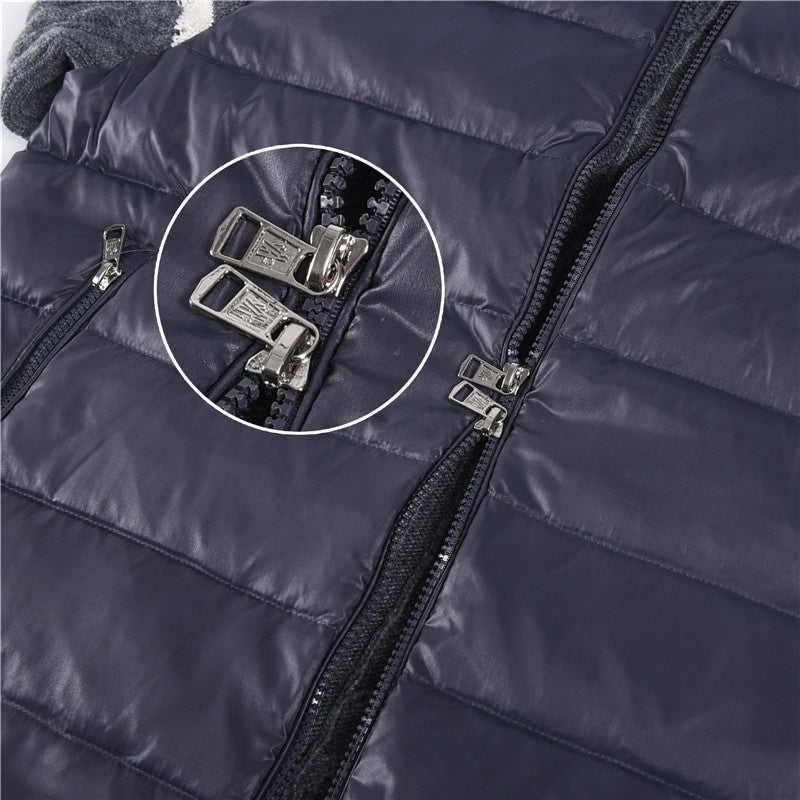 Knitted-panels puffer