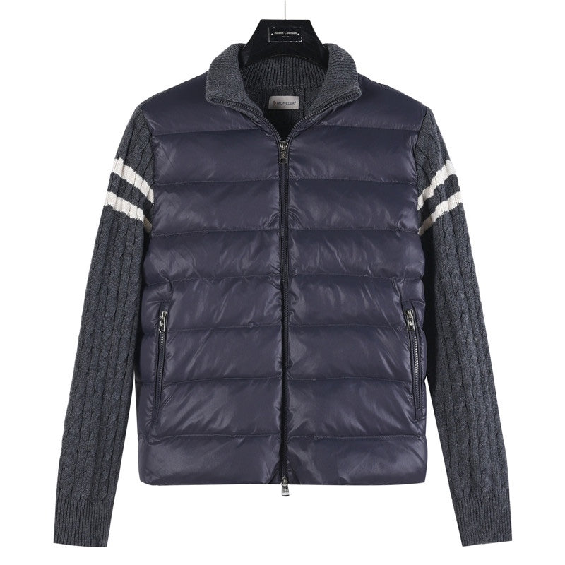Knitted-panels puffer