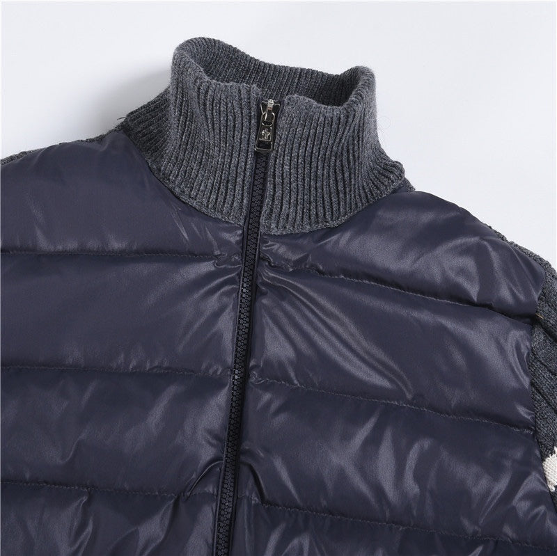 Knitted-panels puffer