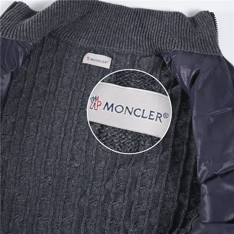 Knitted-panels puffer