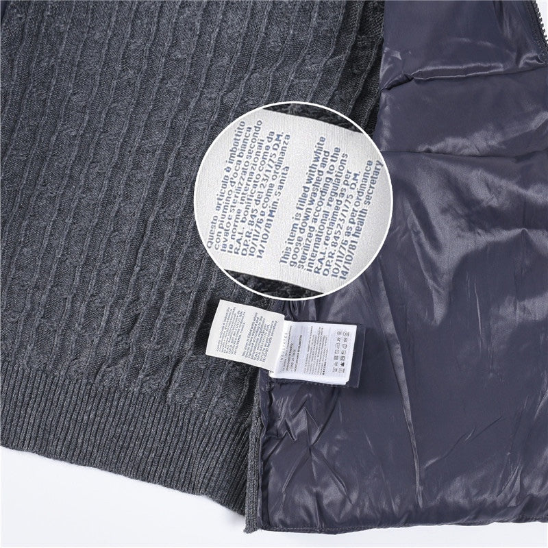 Knitted-panels puffer