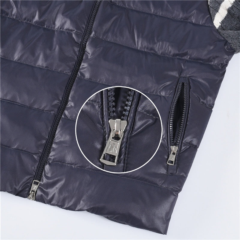 Knitted-panels puffer